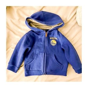 NBA kids Warriors zipper hoodie